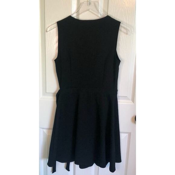 NWT J. Crew Factory Black Ponte Wrap Tie Waist Dress Sleeveless V-Neck - XXS - Picture 12 of 12